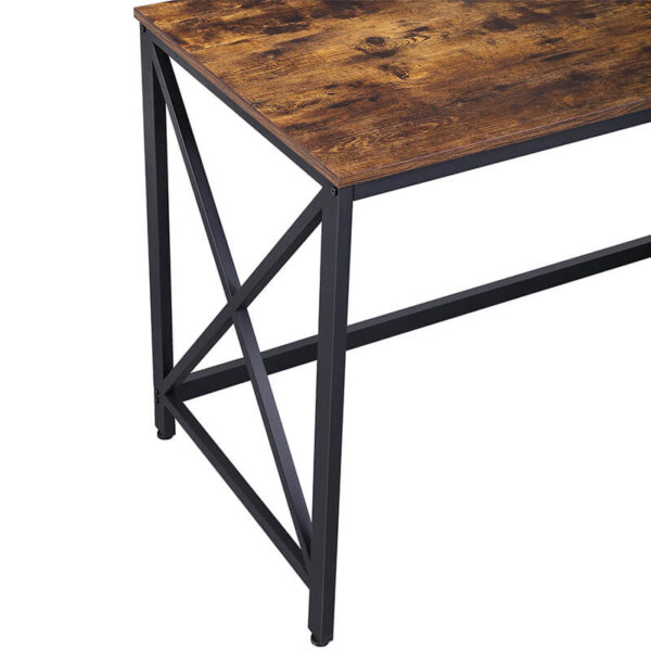 Rašomasis stalas “rustic” rudos su X formos kojomis | 60 x 115 cm