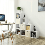 Laiptuota industrinio stiliaus lentyna | 129 x 29 x 129 cm | Balta