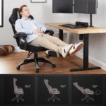Ergonomiška biuro žaidimų kėdė patogi juoda pilka