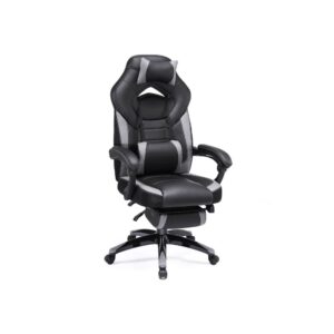 Ergonomiška biuro žaidimų kėdė patogi juoda pilka