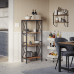 Industrinio stiliaus pastatoma lentyna | 30 x 60 x 133 cm | “Rustic” ruda