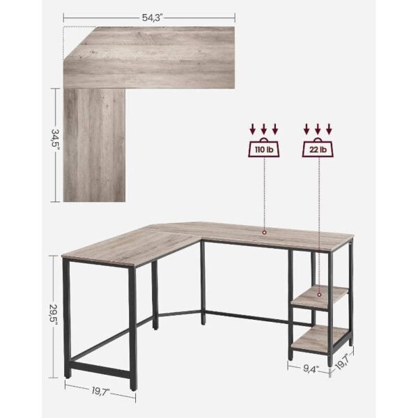 Industrinis darbo rašomasis stalas kampinis 138 x 138 cm (2)