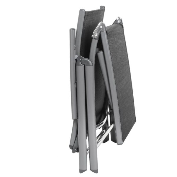 Lauko gultas aliuminis pilkas sulankstomas (7)