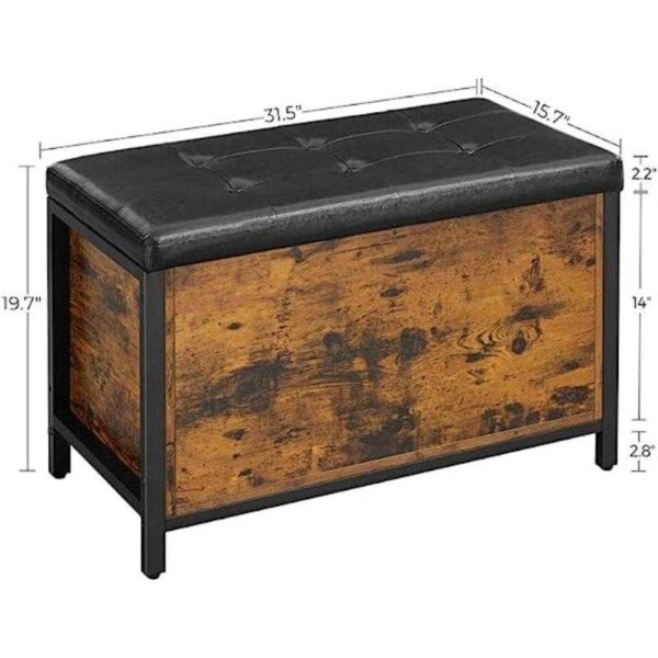 Multifunkcinė dėžė industrinio stiliaus suoliukas batų spintelė (5)