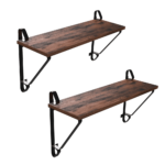 Pakabinamos sieninės lentynos industrinio rustic stiliaus 2 vnt. komplekte (1)