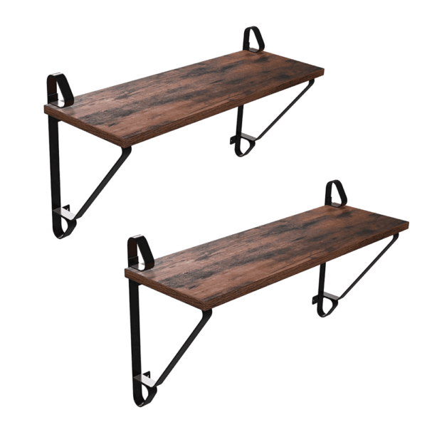 Pakabinamos sieninės lentynos industrinio rustic stiliaus 2 vnt. komplekte (1)