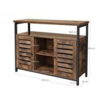 Pastatoma spintelė “rustic” su lentynomis ir 2 durelėmis