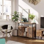 Pastatoma spintelė “rustic” su lentynomis ir 2 durelėmis