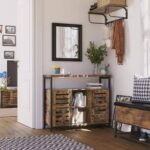 Pastatoma spintelė “rustic” su lentynomis ir 2 durelėmis