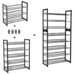 Plieninė batų lentyna penkių skyrių juodos spalvos (6)