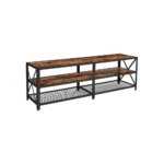 Pramoninio stiliau TV staliukas | Iki 70 colių televizoriui | 39 x 160 cm | Ruda