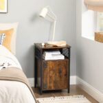 Staliukas spintelė prie lovos industrinio stiliaus | “Rustic” ruda