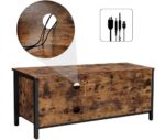 TV staliukas su 2 lentynomis ir uždara spintele 110 cm | “Rustic” ruda