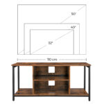 TV staliukas “rustic” stiliaus su atviromis lentynomis | 40 x 110 cm