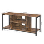 TV staliukas “rustic” stiliaus su atviromis lentynomis | 40 x 110 cm