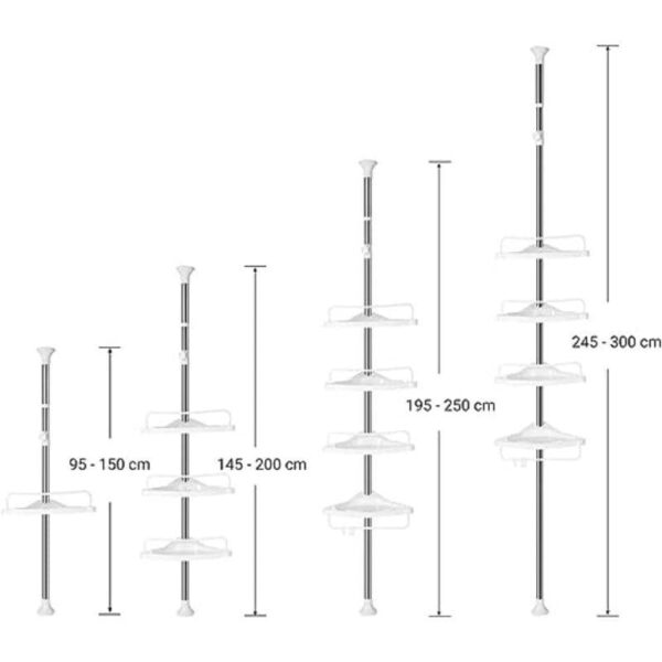 Teleskopinė universali vonios lentynėlė
