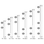 Universali kampinė vonios lentynėlė 4 aukštų