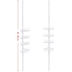 Universali kampinė vonios lentynėlė 4 aukštų