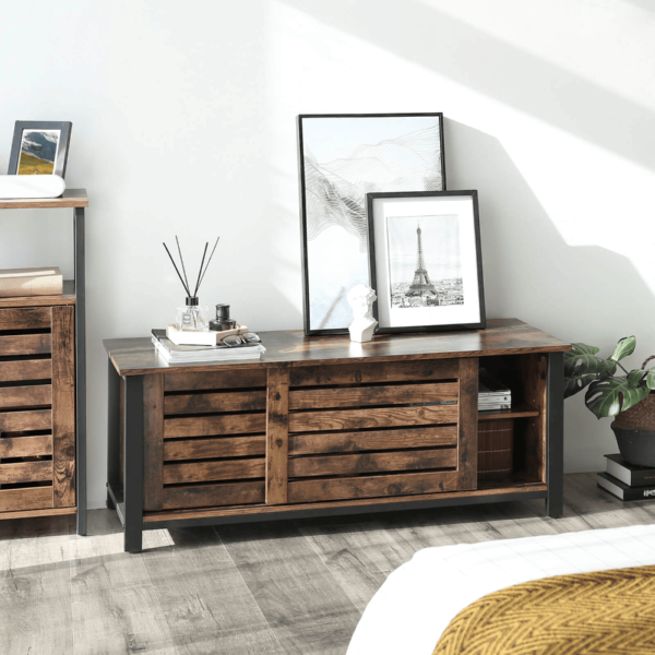 Industrinio “rustic” stiliaus TV staliukas 48 colių ekranui | 40 x 100 cm