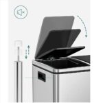 Dviguba šiukšlių dėžė nerūdijančio plieno 30L