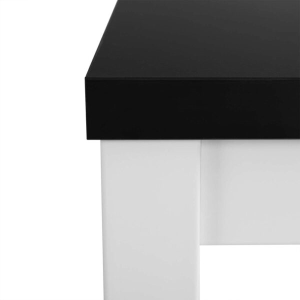 Modernus kompiuterio biuro stalas juodu stalviršiu 60 x 120 cm