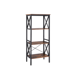 Industrinio stiliaus pastatoma lentyna | 32 x 56 x 131 cm | “Rustic” ruda