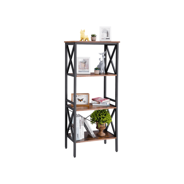 Industrinio stiliaus pastatoma lentyna | 32 x 56 x 131 cm | “Rustic” ruda