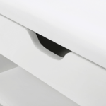 Batų spintelė su lentynomis ir minkšta sėdima dalimi | Baltos spalvos