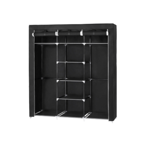 Juoda medžiaginė spinta 175 x 150 cm