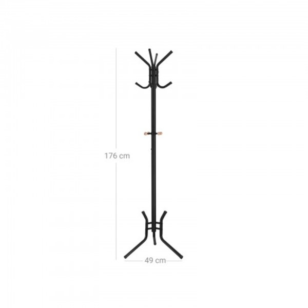 Juodo metalo kabykla skrybelėms ir paltams