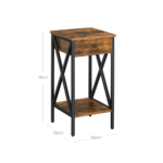 Naktinė spintelė | Vintažinis rudos spalvos staliukas