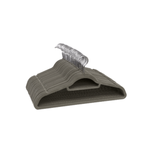 Pilka aksominė pakaba paltams 20 vnt.