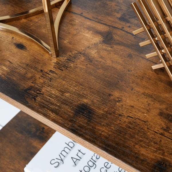 Pramoninio stiliaus 4 pakopų lentyna | 56 x 34 x 137,5 cm | Ruda