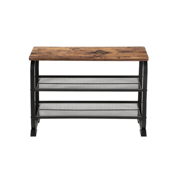 Batų lentyna “Rustic” | Pramoninio stiliaus suoliukas batams