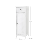 Siaura vonios spintelė su ventiliacija duryse