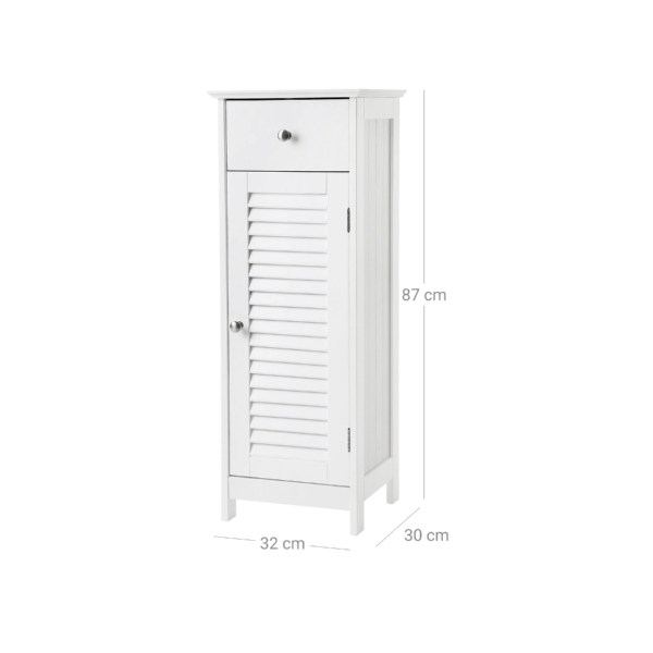 Siaura vonios spintelė su ventiliacija duryse