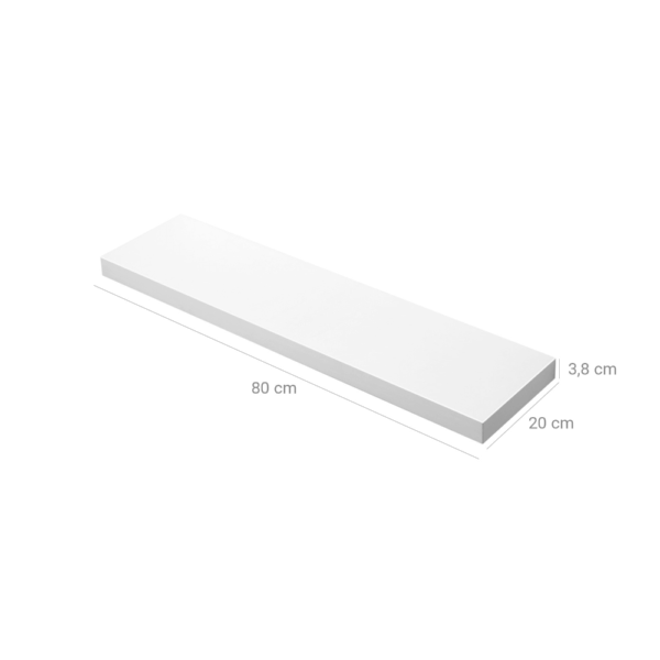 Sieninė lentyna 80 cm balta7