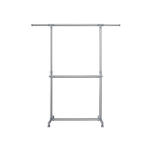 Mobili drabžių kabykla ant ratukų | Ištraukiama 113-198 cm