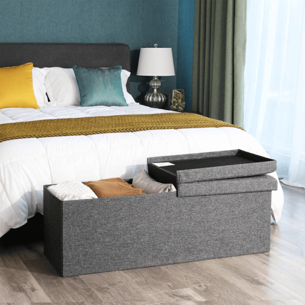 Sulankstomas tamsiai pilkas pufas 110 cm ilgio4