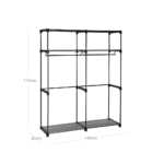 Surenkama darabužių spinta | Modulinė spinta | Pilka