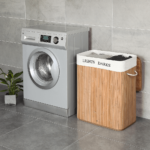 Šviesi bambuko dėžė skalbiniams 100 L (3)