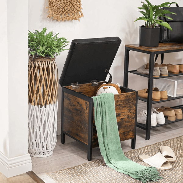 Sendintas rustic pufas | Industrinio stiliaus taburetė