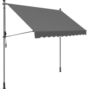 Antracito spalvos pastatomas tentas terasoms 130 x 300 cm