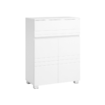 Baltos spalvos pastatoma vonios spintelė 80cm