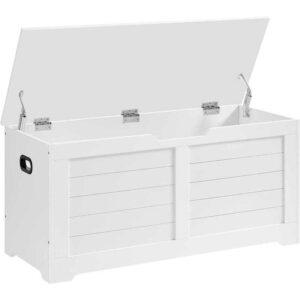 Baltos spalvos suoliukas – daiktadėžė