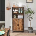Daugiafunkcinė ant pastatoma spintelė – lentyna | 35 x 60 x 125 cm | “Rustic” ruda