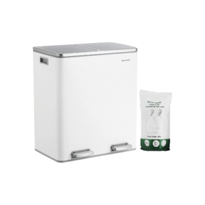 Itin aukštos kokybės šiukšliadėžė su 2 skyriais