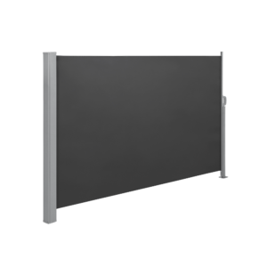 Pilkos spalvos lauko šoninė markizė 180 x 350 cm