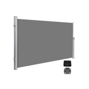 Pilkos spalvos šoninė ištraukiama markizė 180 x 350 cm