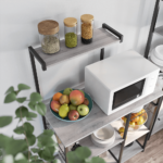 Pramoninio dizaino virtuvės lentyna | 4 skyriai | Smėlio, Pilka